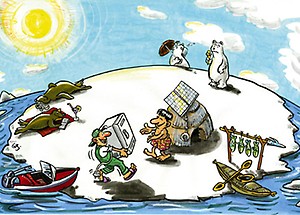 Cartoon WiM 2007|10 – Klimawandel macht Marketingträume wahr