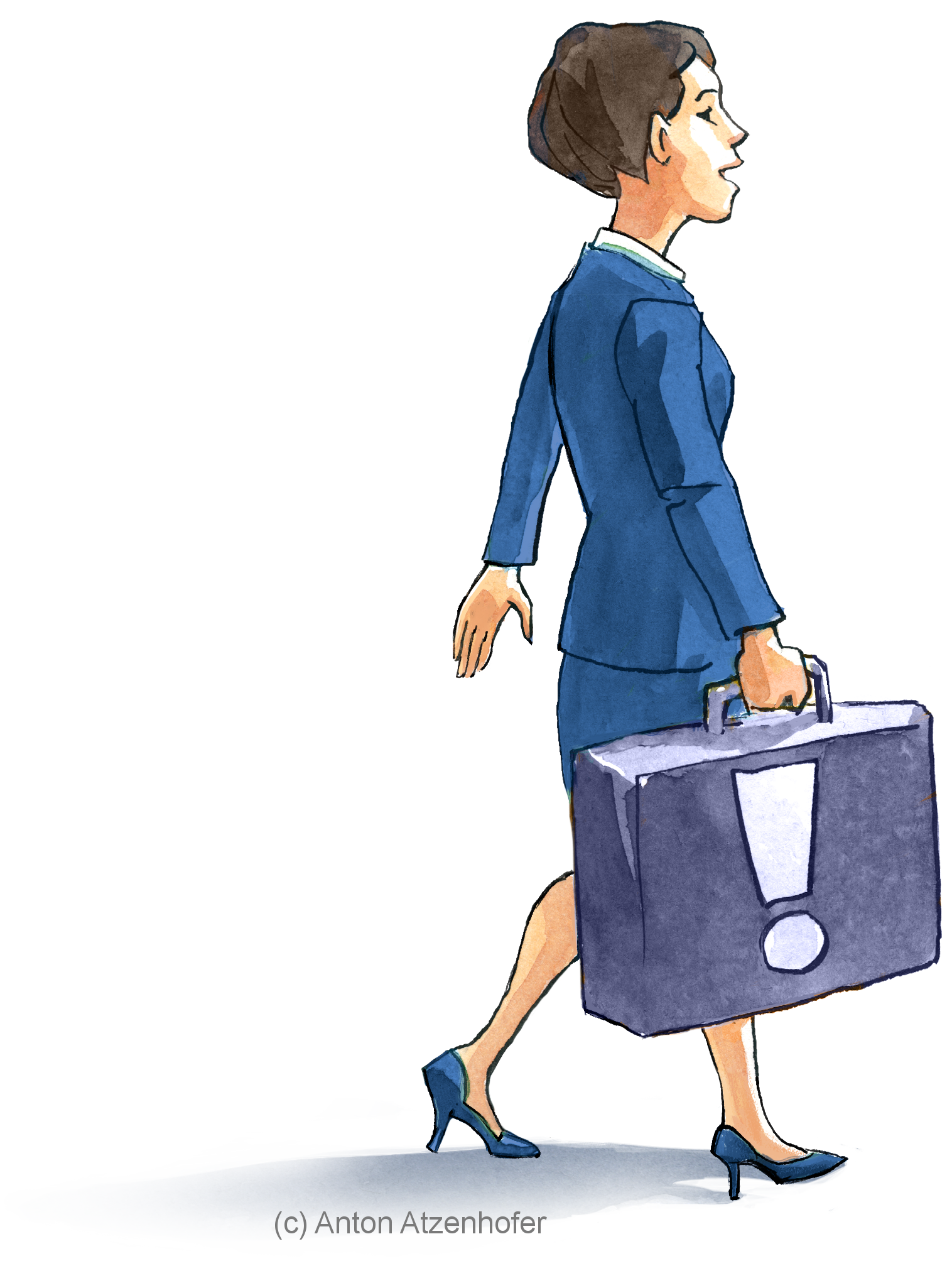 Frau mit Koffer
