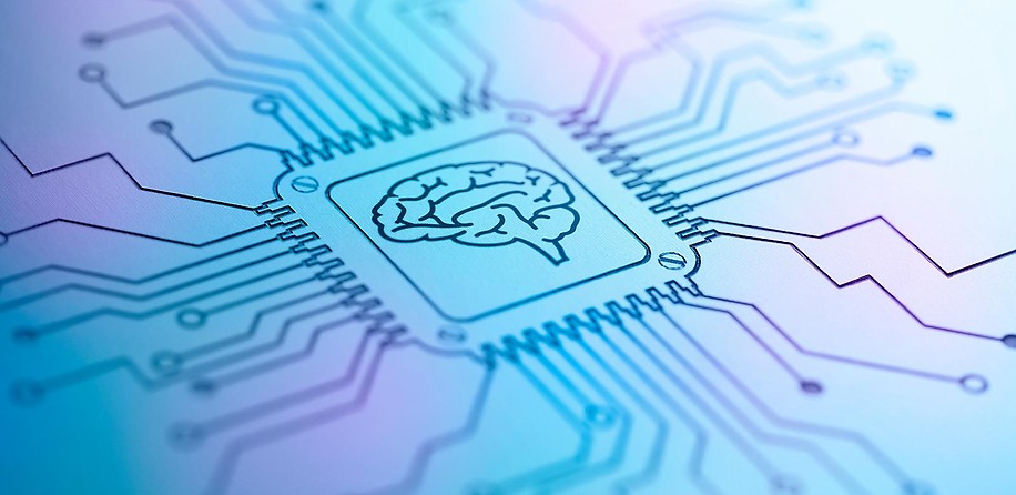 Künstliche Intelligenz, Computerchip, Gehirn