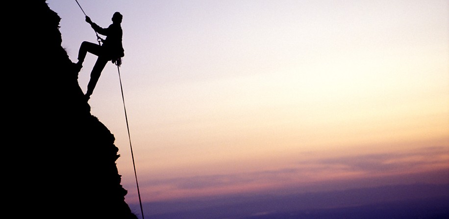 Bergsteiger Herausforderung Hürde