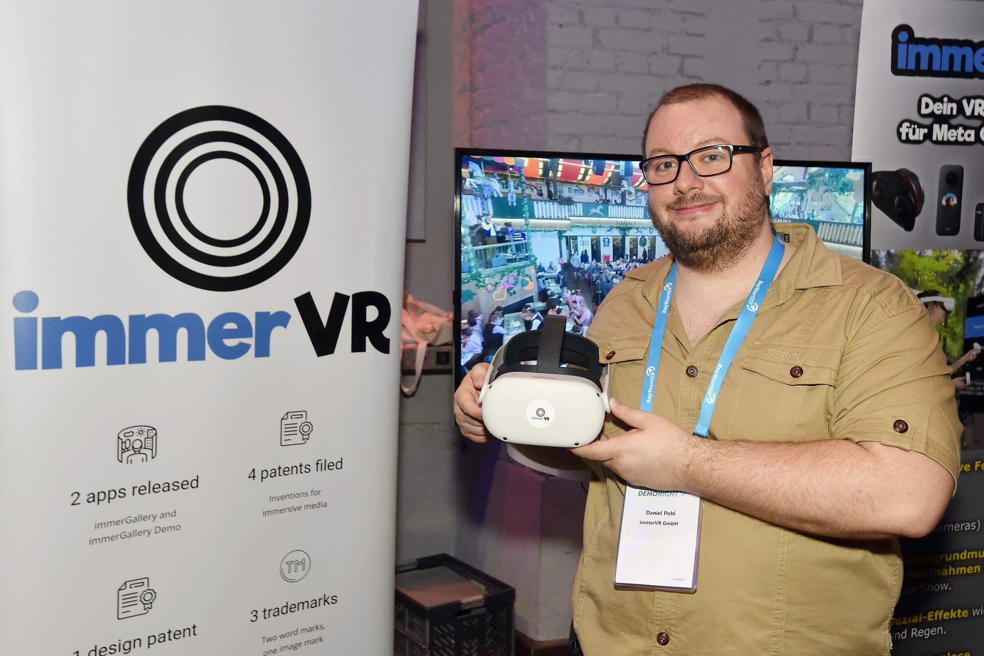 In der virtuellen Realität unterwegs: Daniel Pohl, Gründer und Geschäftsführer der immerVR GmbH in Heßdorf.