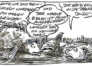 Cartoon WiM 2003|08 – Heiße Zeiten für Aisch-Gründer