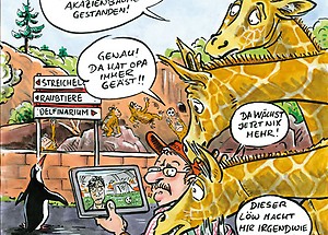 Cartoon WiM 2010|06 – Public Viewing (zur Fußbal-WM in Südafrika)