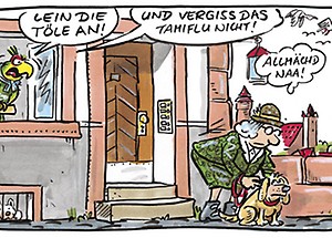 Cartoon WiM 2006|04 – In Zeiten der Vogelgrippe