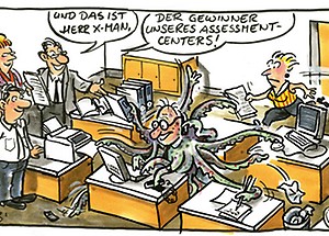 Cartoon WiM 2006|07 – X-Man im Büro