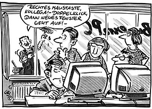 Cartoon WiM 2001|07 – Morgens halb zehn in Deutschland