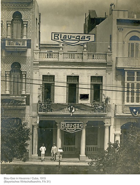Die Blaugas-Fabrik in Havanna auf Kuba, 1915. (Foto: BWA)