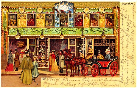 Postkarte des Delikatessenhauses Alois Dallmayr, 1907(Foto: BWA)