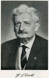 Bild des Raumfahrtpioniers Hermann Oberth (1894-1989)