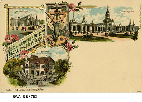 Postkarte von der Landesausstellung 1896. (Foto: BWA)