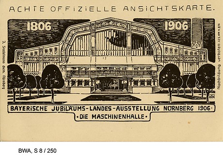 Erinnerungspostkarte zur Bayerischen Jubiläums-Ausstellung 1906. (Foto: BWA)