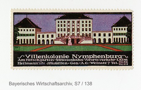 Reklamemarke der Heilmann’schen Immobiliengesellschaft, um 1900.(Foto: BWA)