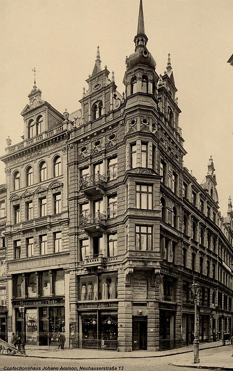 Das „Confectionshaus“ von Johann Ammon in der Münchner Neuhauser Straße, um 1900. (Foto: BWA)