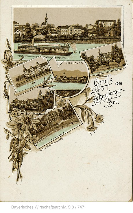  Postkarte mit Werbung für den Starnberger See, um 1900. (Foto: BWA)