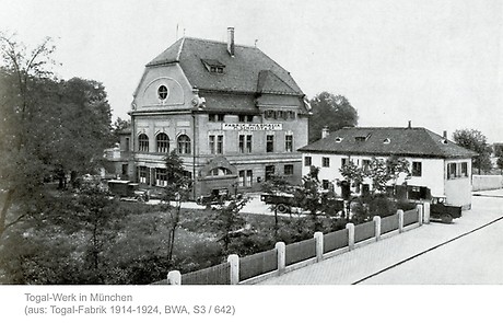 Das Togal-Werk in München, 1924. (Foto: BWA)