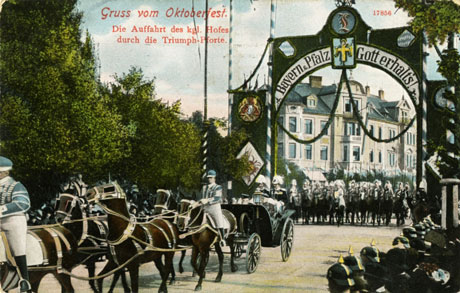 Bilder der Ausfahrt des Prinzregenten zum Oktoberfest, 1909 
