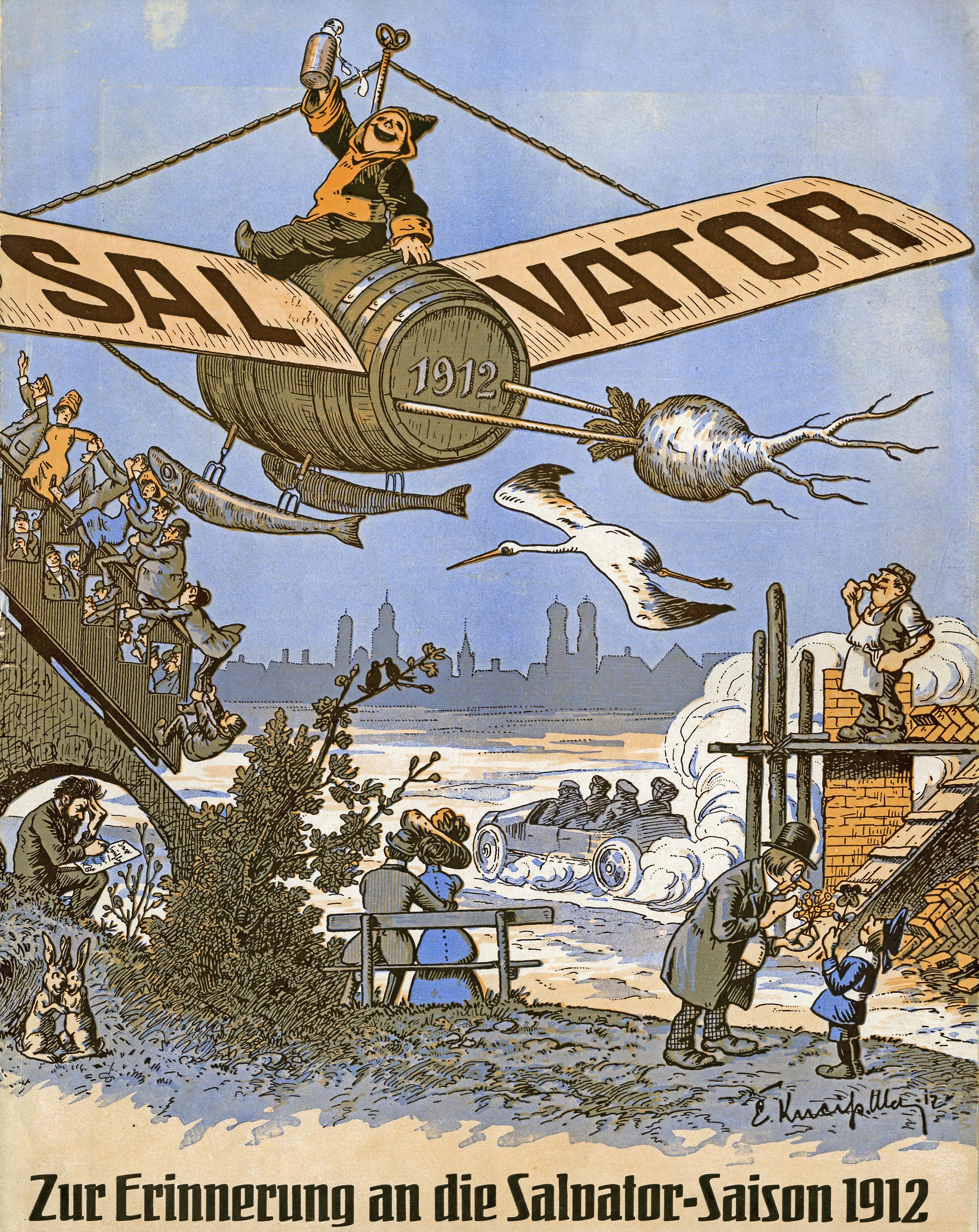 Auf zum Salvator: Salvator-Jahresheft 1912 (Zeichner: Emil Kneißl)