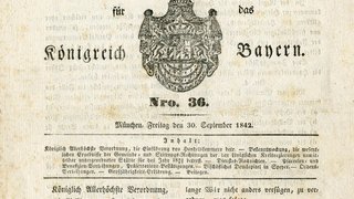Königliche Verordnung zur Errichtung von Handelskammern in Bayern, 19. September 1842