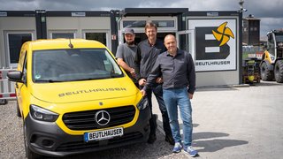 Das Auracher Team der Beutlhauser-Gruppe: Marco Eff, Erich Wiest und Max Achtzehn (v. l.).