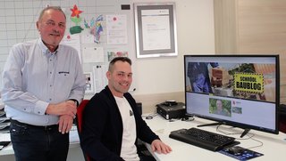 Horst Schrödl (links) und sein Sohn Matthias Schrödl von der Bauunternehmung Horst Schrödl GmbH & Co KG in Diespeck.