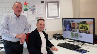Horst Schrödl (links) und sein Sohn Matthias Schrödl von der Bauunternehmung Horst Schrödl GmbH & Co KG in Diespeck.