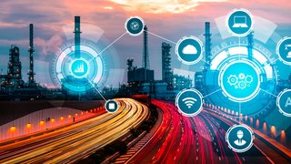 Industry 4.0 technology concept - Smart factory for fourth industrial revolution