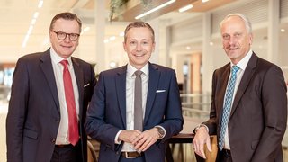 Die Vorstände der Sparkasse Nürnberg, Reiner Dintenfelder, Matthias Wittmann und Dr. Jonathan Daniel (von links).