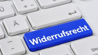 Tastatur mit farbiger Taste - Widerrufsrecht