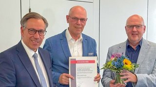 Alexander Tritthart, Adolf Wedel und Johannes von Hebel (von links)