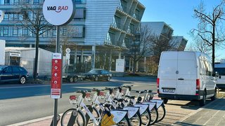 „VAG_Rad“-Station bei der Nürnberger Datev eG in der Virnsberger Straße.