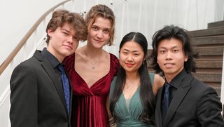 Das Amadé Quartett beim Kammermusik-Wettbewerb 2025 des Mozartvereins Nürnberg im "Haus der Wirtschaft" der IHK Nürnberg für Mittelfranken.