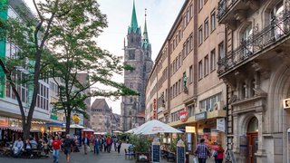 Street view in Nuremberg, Germany (Karolinenstraße)