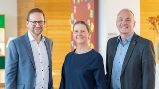 Der Vorstand der Umweltbank: Dietmar von Blücher, Heike Schmitz und Goran Bašić (v. l.).