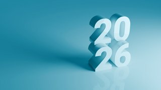 2026 written in numbers with 3D-effect